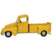 Yellow Distressed Metal Wall Truck