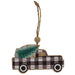 Black & White Buffalo Check Truck Ornament