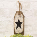 Rustic Wood White Tag w/Black Star