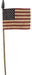 Primitive American Flag On Stick