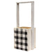 Rustic Wood Black & White Buffalo Check Flower Tote