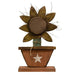 Potted Wood Sunflower on Base 16.5"H