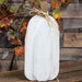 Rustic White Layered Wood Pumpkin Sitter Large