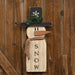 Hanging Lath "Snow" Man w/Top Hat & Scarf