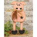 Rustic Wood Skinny Leg Pig on Base