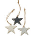 3/Set Small Wooden Star Ornaments