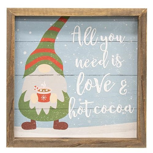 Hot Cocoa Gnome Slat Frame