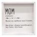 Mom Definition Framed Box Sign