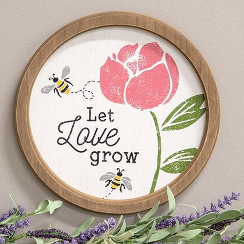 Let Love Grow Circle Frame