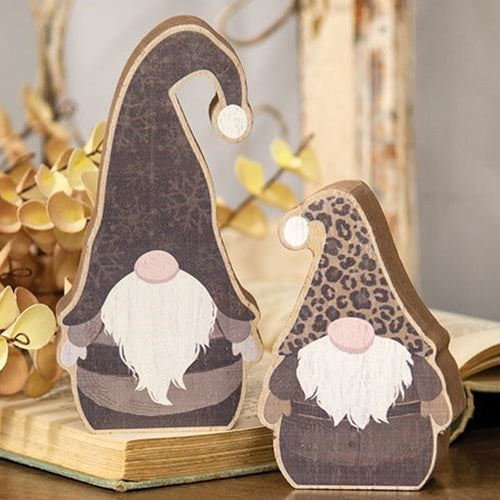 2/Set Cheetah Chunky Gnome Sitters