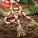 Red & Natural Bead Garland 5ft