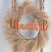 Orange "Thankful" Hanging Script Sign