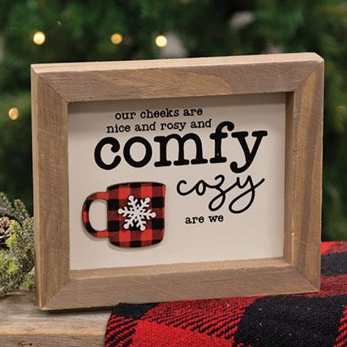 Comfy & Cozy Dimensional Framed Sign