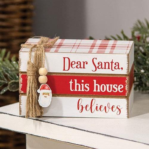 This House Believes Mini Wooden Book Stack