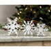 3/Set Distressed Chunky Wooden Snowflake Sitters