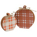 2/Set Plaid Wooden Apple Sitters