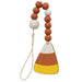 Orange & White Beaded Candy Corn Ornament