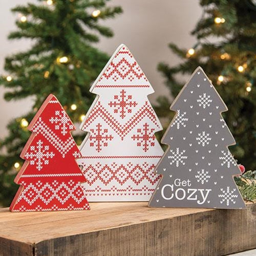 3/Set Get Cozy Sweater Christmas Tree Sitters