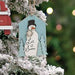 Let It Snow Blue Sparkle Trees & Snowman Ornament