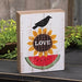 Crow "Love" Sunflower & Watermelon Box Sign