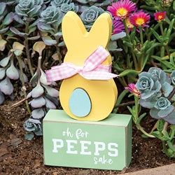 Yellow Peep Bunny on "For Peeps Sake" Sitter