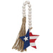 Wooden Beaded Americana Star Ornament