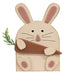 Wooden Layered Bunny w/Carrot Easel