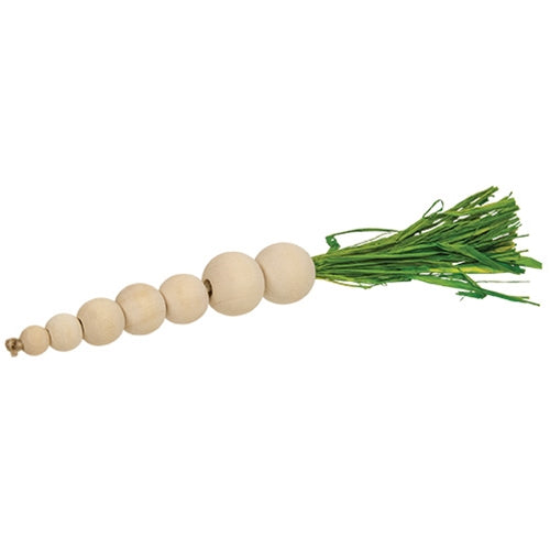 Natural Wooden Beaded Carrot