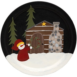 Snowman & House Plate 3 Asstd.