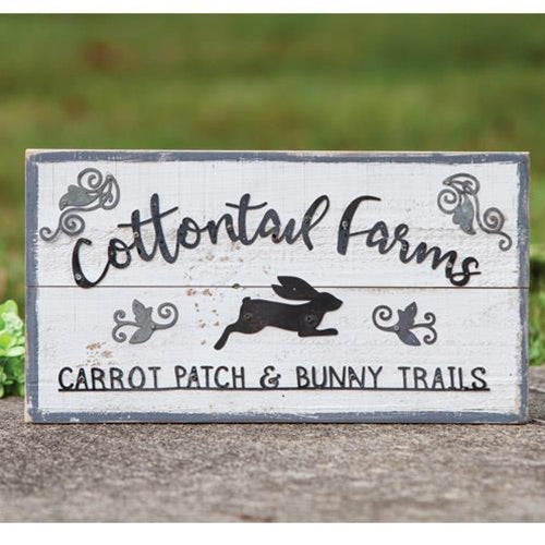 Cottontail Farms Wood Sign