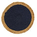 Jute & Cotton Candle Mat Navy 10.5"