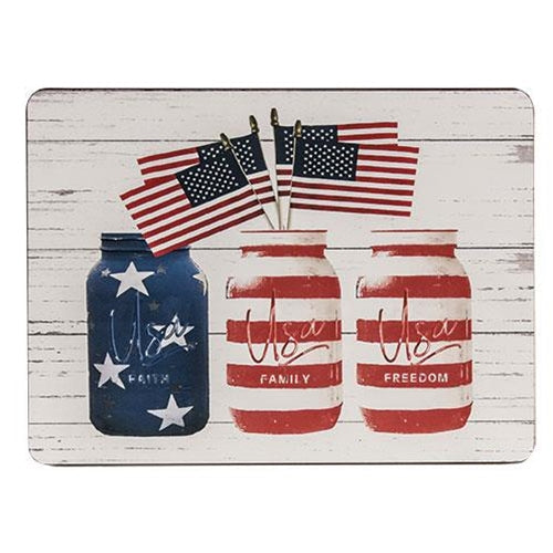 Canning Jar American Flag Rustic Metal Sign