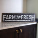 Farm Fresh Black Distressed Metal Sign