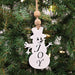 Joy Cutout Snowman Ornament