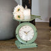 Vintage Green Old Town Scale Clock