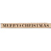 Merry Christmas Engraved Block Auth. White 18"