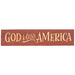 God Bless America Engraved Sign Barn Red 24"