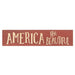 America the Beautiful Engraved Sign Barn Red 24"