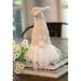 Med Sitting Plush Beige Gnome w/Ribbed Hat