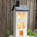 Distressed Wooden Large White Light Up House