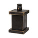 Short Wooden Pedestal Taper Holder Black