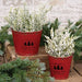 2/Set Farm Fresh Christmas Trees Distressed Red Metal Buckets