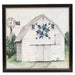 Blue & Green Tumbling Block Quilt Barn Framed Print 12x12