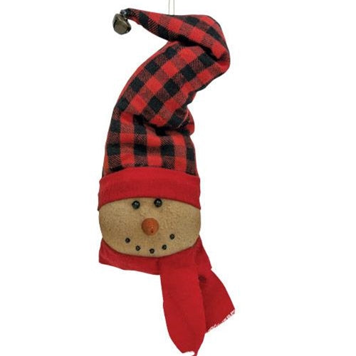 Buffalo Check Snowman Ornament