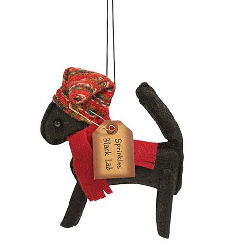 Sprinkles Black Lab Ornament