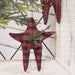 Buffalo Check Folk Star Ornament w/Pinecone