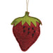 Large Beaded Felt Strawberry Ornament