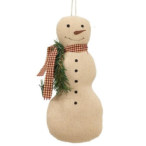 Large Primitive Snowman Doll