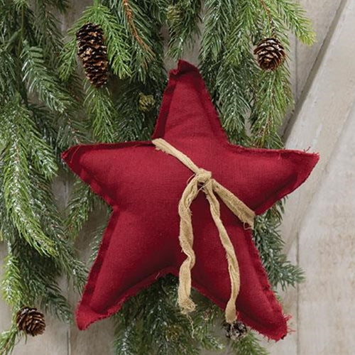 Red Fabric Star Ornament