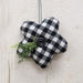 Black & White Buffalo Check Stuffed Felt Flower Ornament